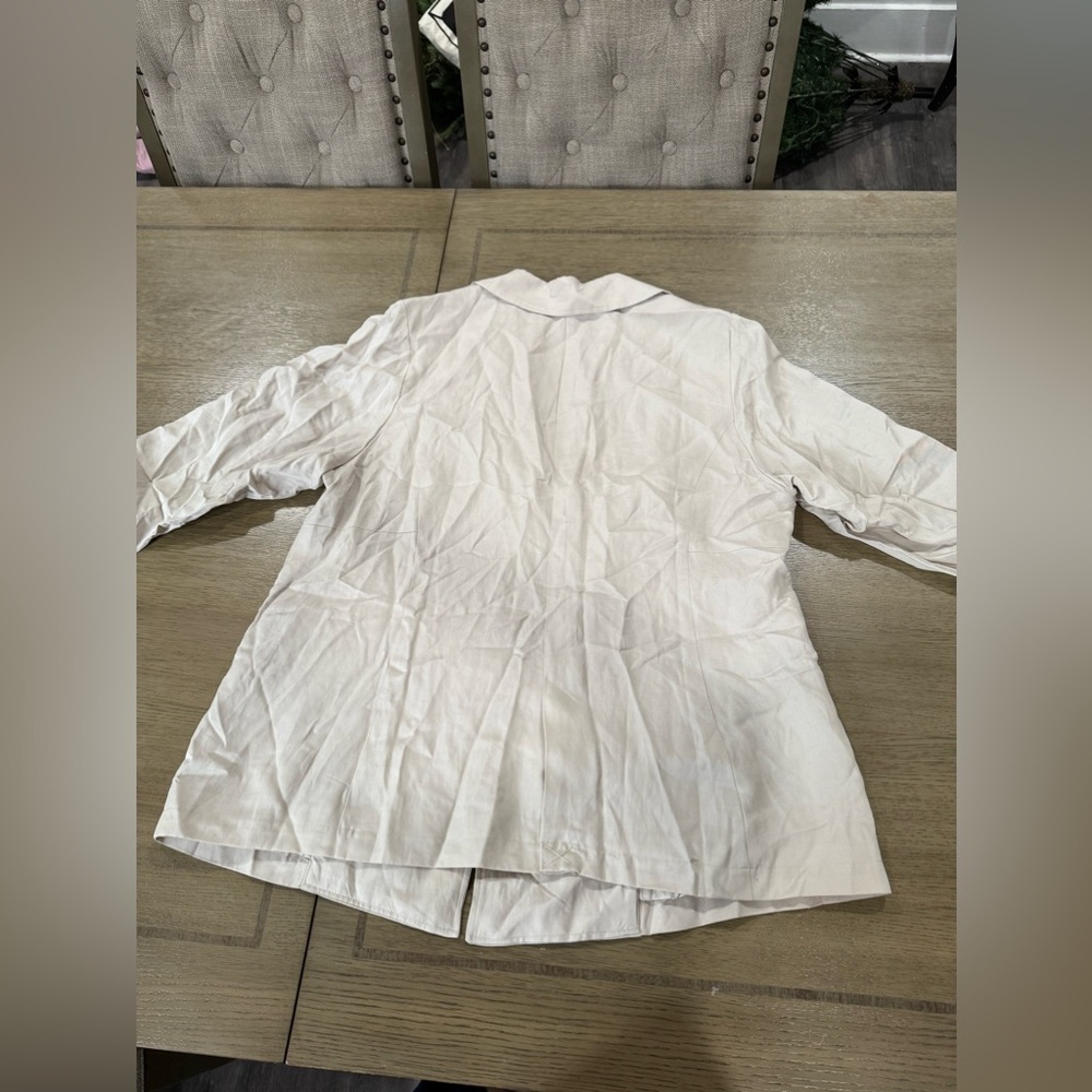 TORRID JACKET BLAZER STUDIO LINEN BLEND TOP sz 1 - Picture 4 of 7